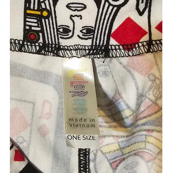 LuLaroe Diamond Playing Card Leggings OS - Picture 2 of 3